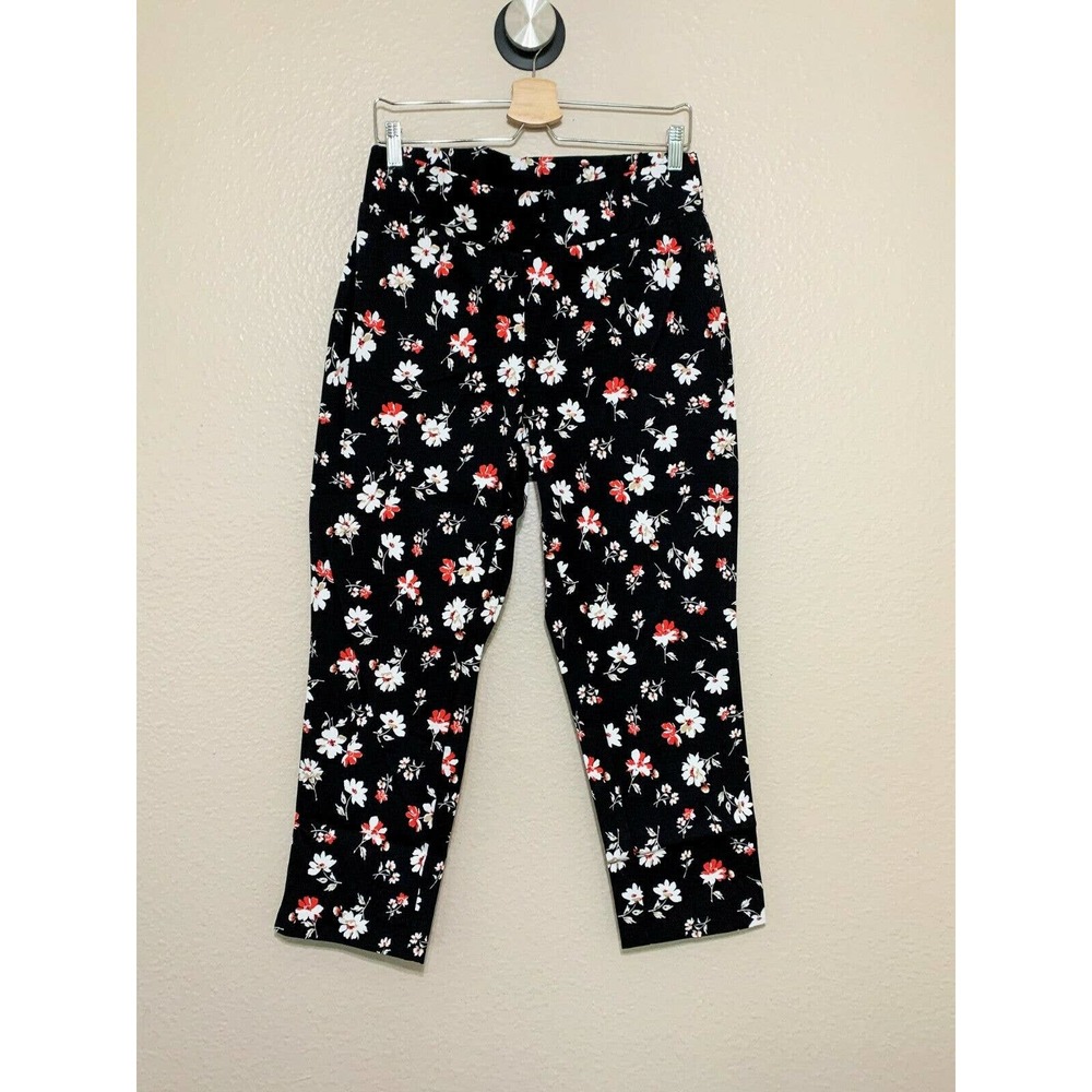 Jessica London Floral Stretch‎ Cropped Pants NWOT